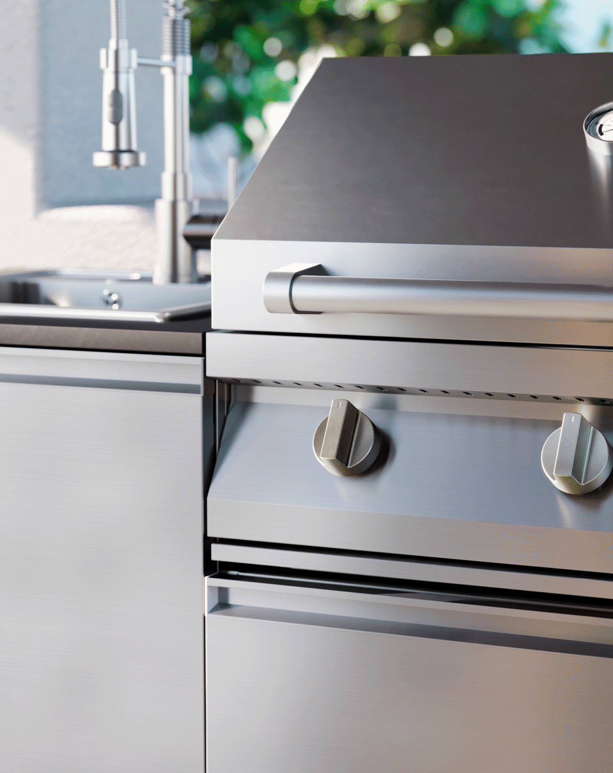 4 Burner Built-in Gas BBQ
